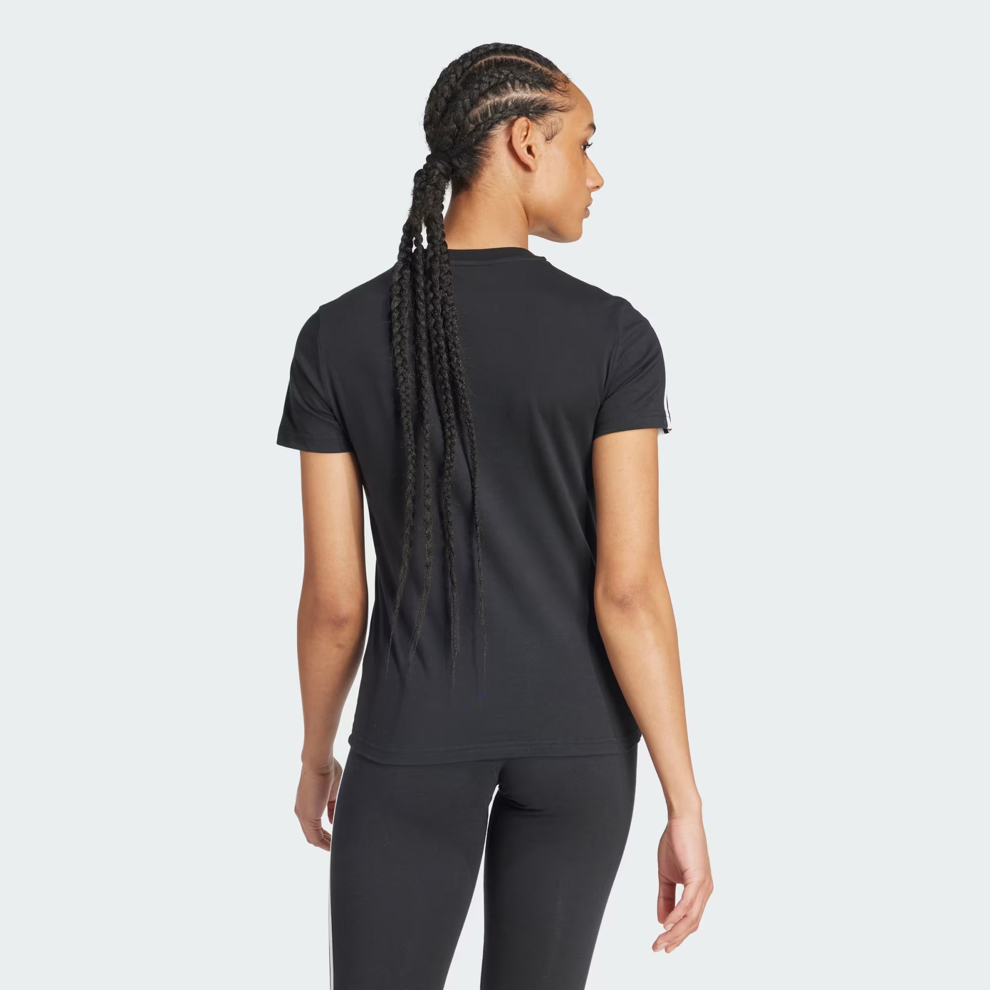 CAMISETA ESSENTIALS 3 RAYAS AJUSTADA